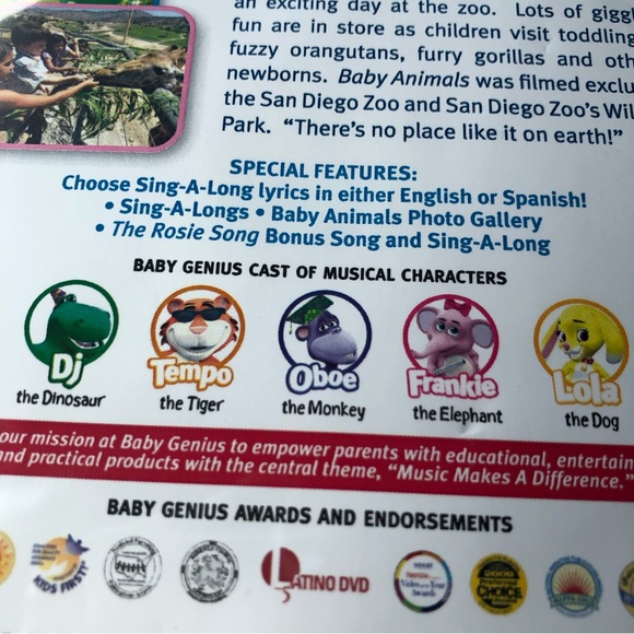 “Baby Genius: Baby Animals Favorite Sing-A-Longs” New DVD - 2007 - San Diego Zoo - Picture 15 of 15
